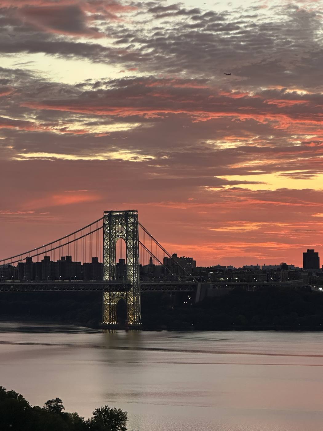 George Washington Bridge at sunset from Horizon House
